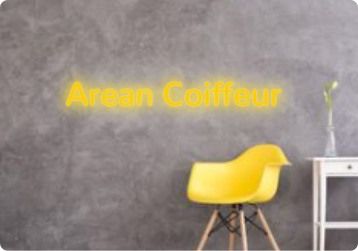 Custom text: Arean Coiffeur